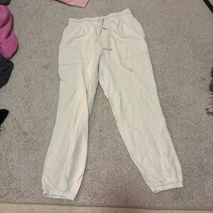 AE Cozy White Jogger Pants